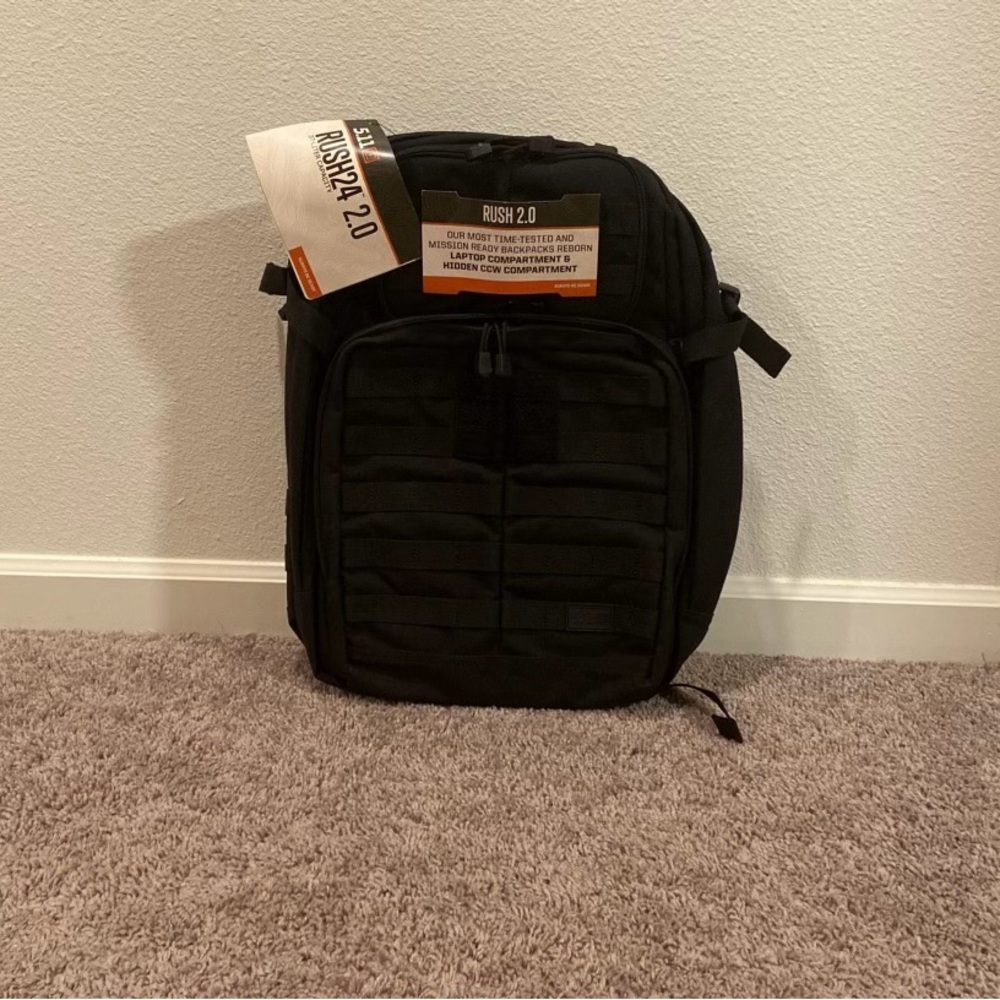 5.11 Tactical Black Backpack with MOLLE System and Durable Fabric